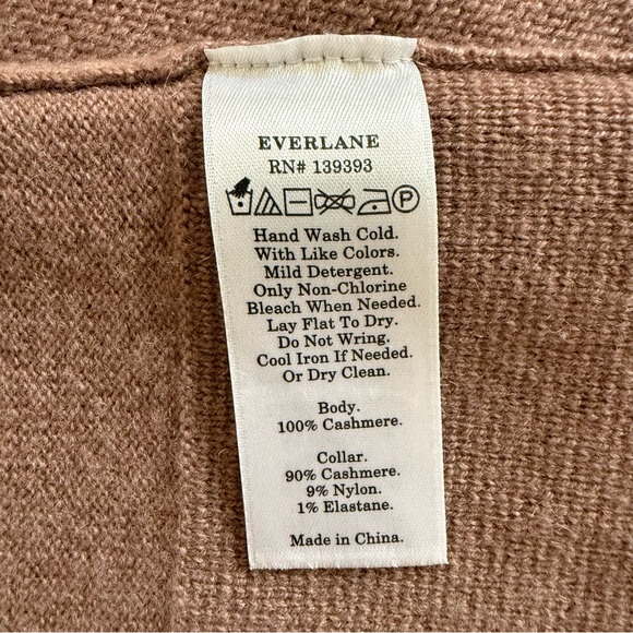 Everlane Cashmere Mock Turtleneck Crop Boxy Sweater Mauve Brown Size Medium - Picture 6 of 8